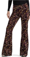 NWT Wrangler Womens Wrangler Fierce Flare Corduroy Pants Midnight Floral 8/29X32