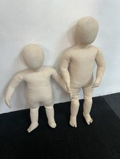 2 Vintage Fabric Poseable Child / Toddler Mannequins / Free Standing