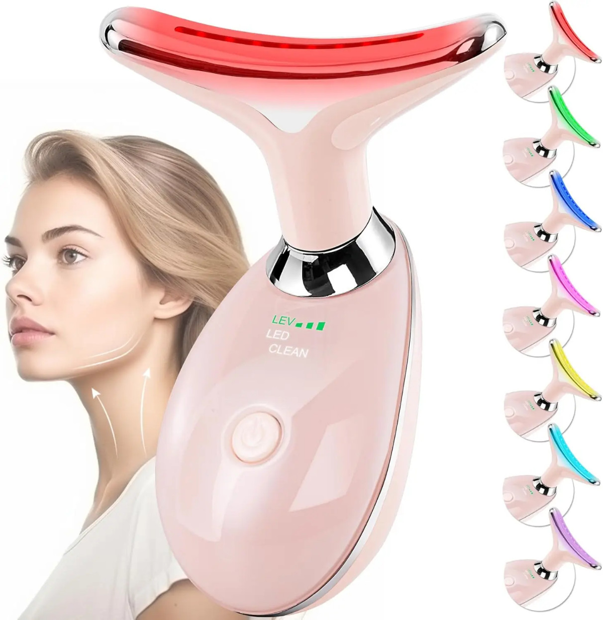 Massaggiatore Viso Antirughe LED 7 Colori - Lifting Naturale Elettrico
