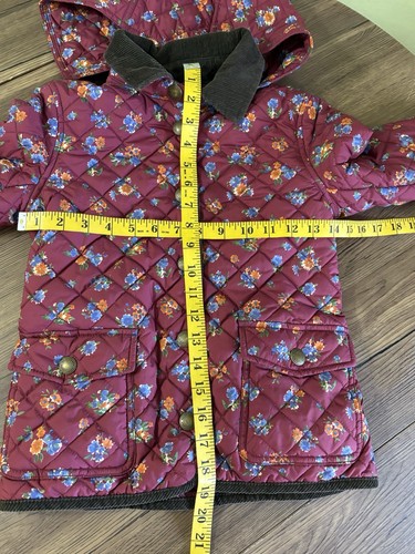 POLO Ralph Lauren bambina floreale idrorepellente fienile giacca trapuntata taglia 7 - Foto 16 di 17