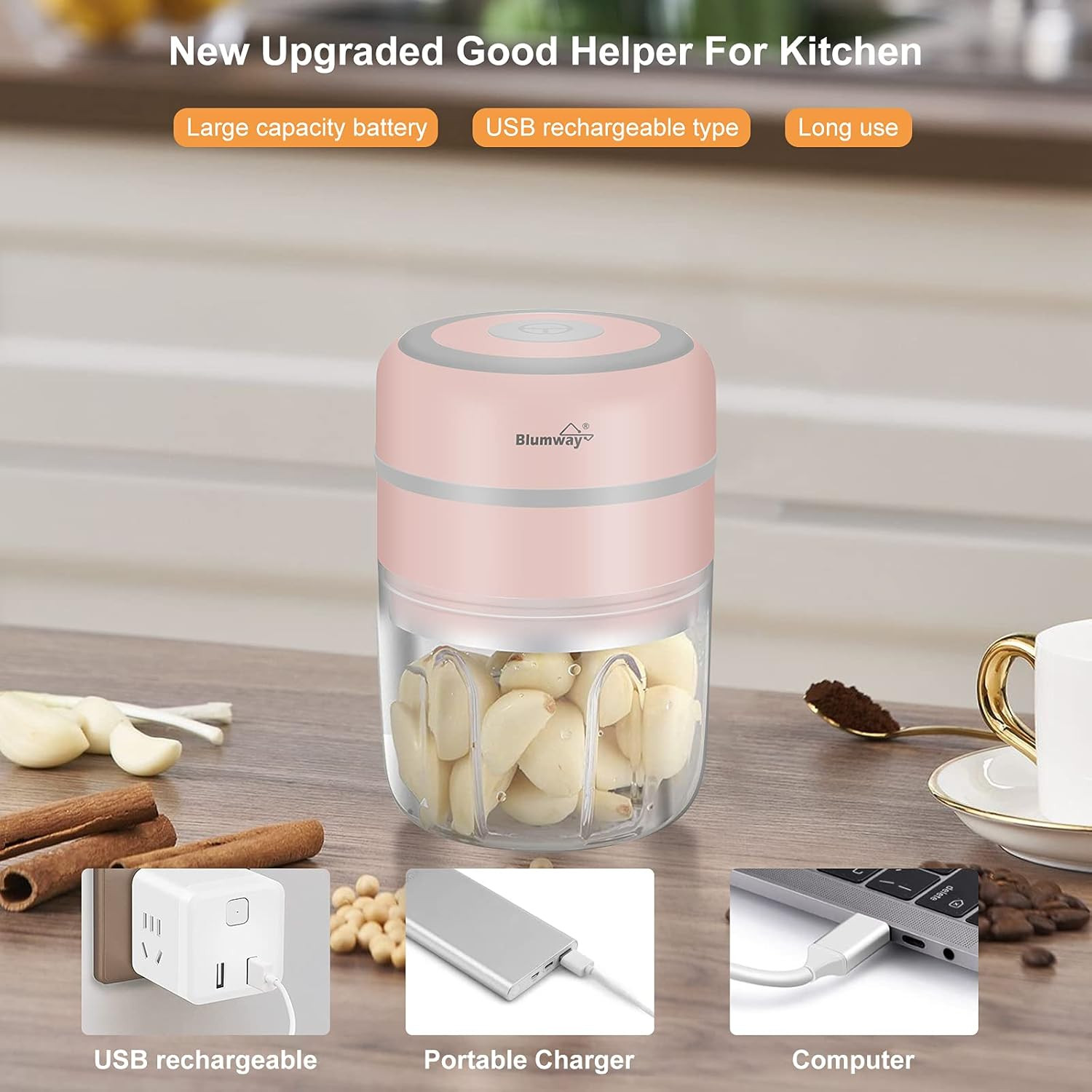 Mini hachoir électrique compact idéal pour préparer les repas de bébé - 4