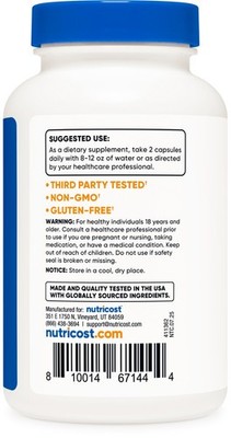 Nutricost L-Carnitine Tartrate Weight Management - 120 Capsules for sale  online