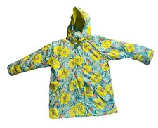 Hanna Andersson Girls SZ 130/8 Floral Winter Puffer Jacket Coat Hooded Zip