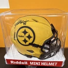 James Harrison Signed Pittsburgh Steelers Mini Helmet SWAU Cert. RAVE