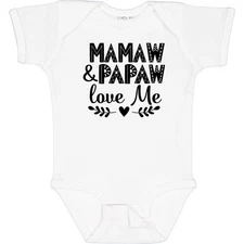 Inktastic Mamaw And Papaw Love Me Grandchild Baby Bodysuit From Grandbaby Childs
