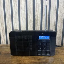 Alba NE-6207 Portable DAB/FM Digital Radio Black with Mains Plug Cable Battery