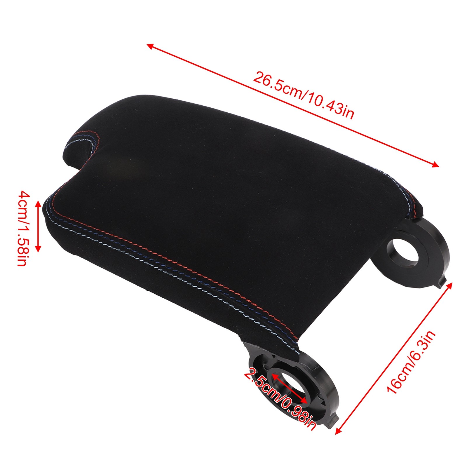 Tricolor Stitched Center Console Cover Armrest Box Lid Protector 8K0 864 207 A