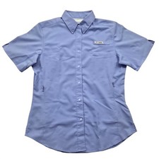 Columbia PFG Tamiami II Short Sleeve Shirt Fishing Omni-Shade Lavender Womens XS