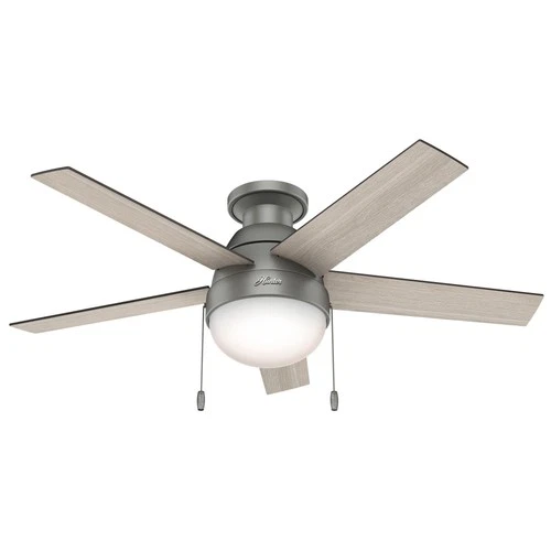 Hunter Fans - Anslee 46 Inch Low Profile Ceiling Fan with LED Light Kit and Pull - Picture 1 of 4