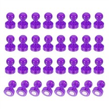 32pcs Magnets Push Pins, 0.7x0.5" Strong Fridge Magnets, Purple