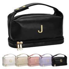 Personalized Gifts for Women, Gift for Teens Makeup Bag with Handle, Double L...