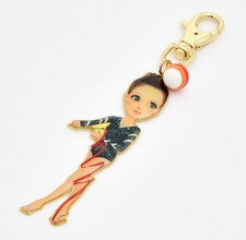 Portachiavi pendente ragazza ginnasta N2 By LES NEREIDES PARIS nuovo