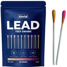 Alevial Lead Test Kit 20 Instant Testing Swabs for Home Dip Swab in Water (No...