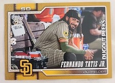 2026 Topps Celebration Dugout Peeks Gold #333 Fernando Tatis Jr. SN #36/50 Nice.