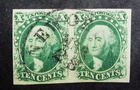nystamps US Stamp # 15 16 Used $2500 Rare Pair                A10x2438