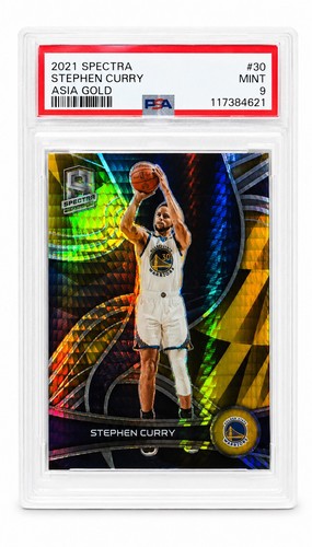 2021 Panini Spectra Stephen Curry Asia Gold PRIZM PSA 9🌈 SHINE! 7/10 GORGEOUS