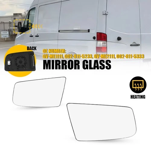 2PCS Right+Left Heated Mirror Glass For Mercedes-Benz Sprinter 2500 3500 2010-18
