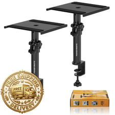 Vondynote Set Of 2 Desktop Clamp Speaker Stands Short Studio Monitor Stands