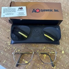 Vintage American Optical Aviator Sunglasses With Black Case Bundle