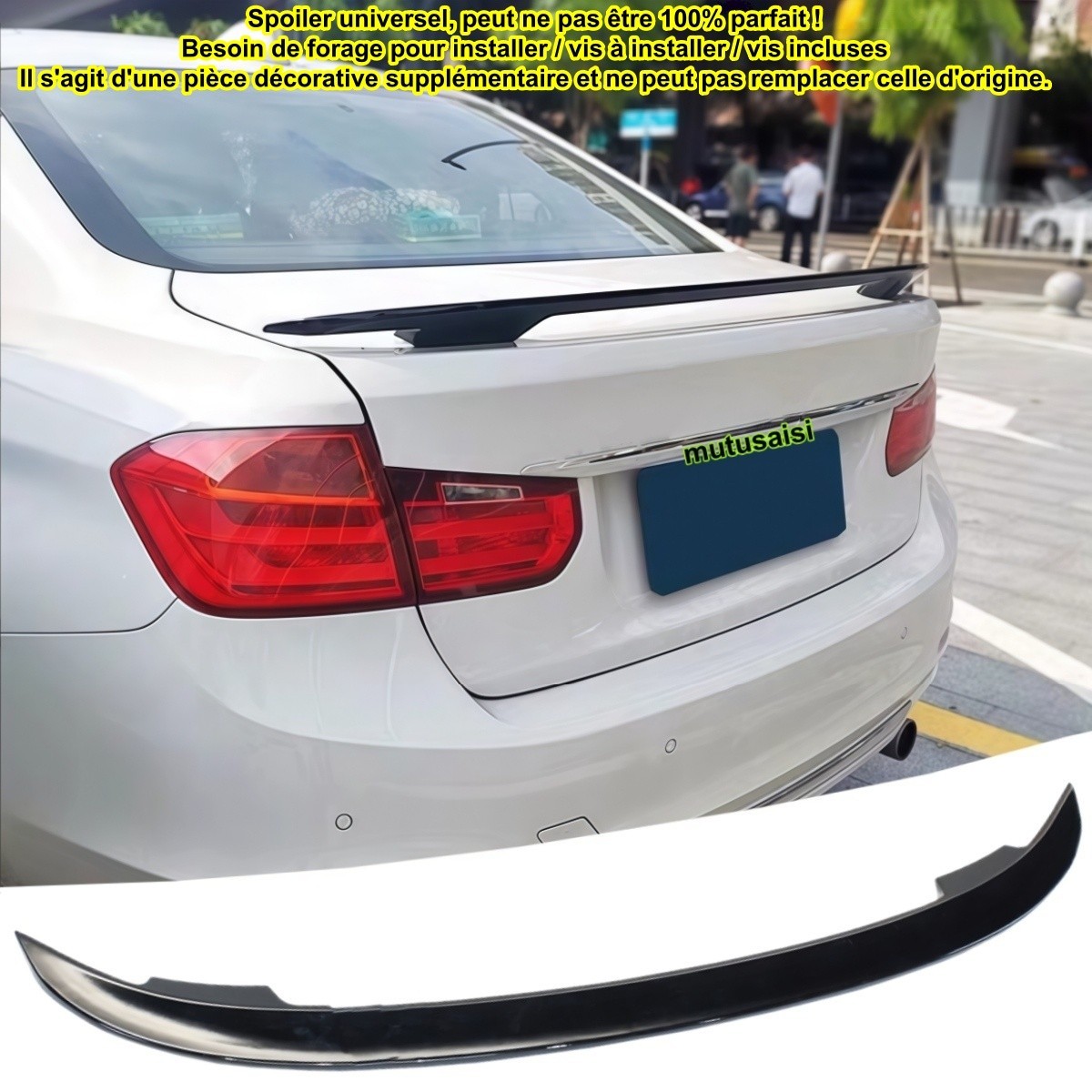 Becquet de coffre aérodynamique pour BMW F30 améliorant la tenue de route