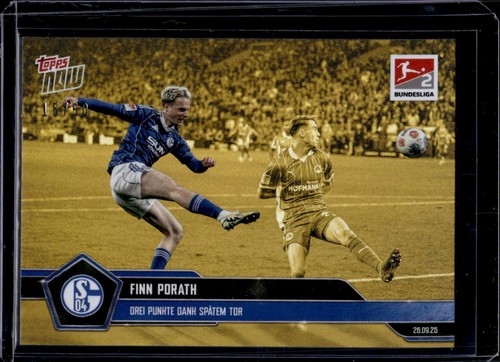 2025-26 Topps Now Bundesliga Gold /50 #30 Finn Porath 3 Points Thanks Late Goal