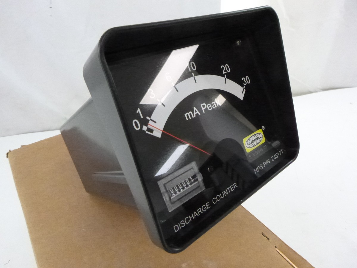 2×4 Hubbell Surge Counter with Leakage Current Meter Standard 0-30 mA