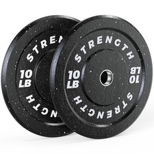 Bumper Plates Olympic Weight Plates Set 2-inch Rubber Weights for Barbell