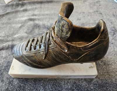 Rarität: Adidas Copa Mundial Bronzeschuh auf Marmorsockel (Goly, 90er)   7,5kg S