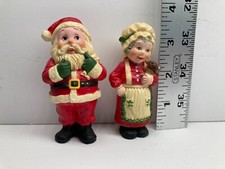 Santa  Mrs. Claus Christmas Ornaments Decorations Made in Macau