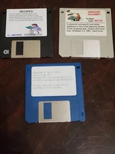 Lot Of 3 3.5" Floppy Disks HEALTH & DIET PRO Version 1.2 IBM Gormet Recipes