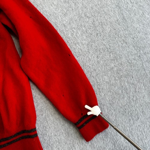 Play Comme Des Garcons Pullover Sweater Red Kids Small V-Neck Long Sleeve - Picture 9 of 12