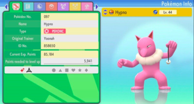 Pokemon Strahlender Diamant & Leuchtende Perle 6IV Shiny HYPNO MAX EVs