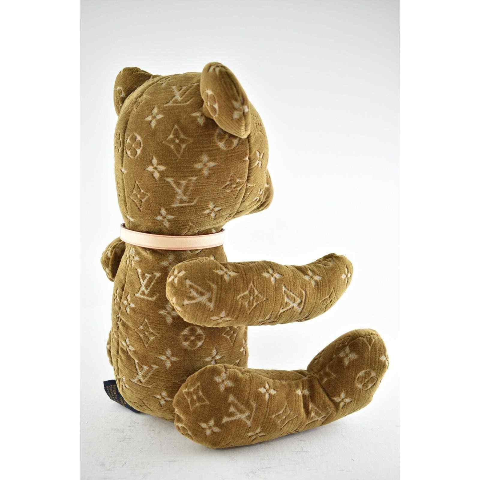 Louis Vuitton Brown Monogram Velour DouDou Teddy Bear QJH0C24H0B002
