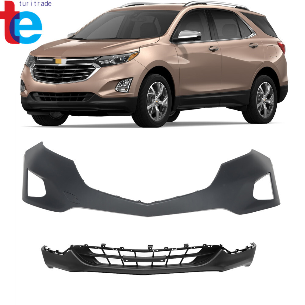 For 2018 2019 Chevrolet Equinox Front Bumper Cover Assembly Unpainted Plastic