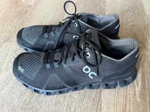 On Cloud X Black/Asphalt Shoes Mens 9 / EUR 42.5 / UK 8.5 / 40-99706 -EXCELLENT