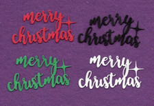 MERRY CHRISTMAS 21 die cuts scrapbook cards