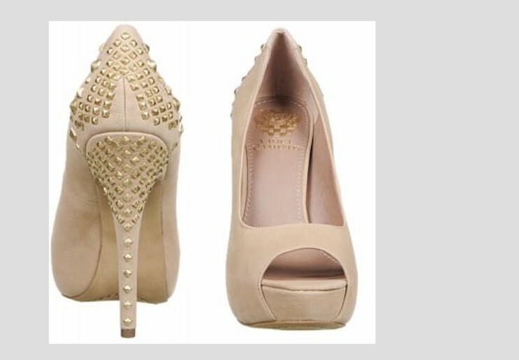 Chic blush peep toe stiletto heels in size 8.5-image