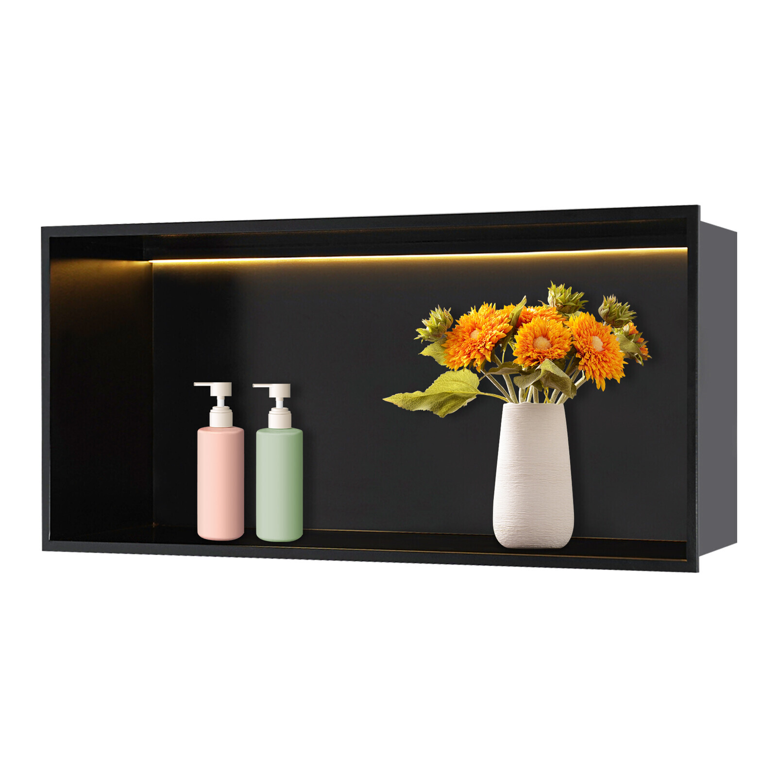 Recessed Shower Shelf, Recessed Storage Shelf, Recessed Shower Shelf with LED