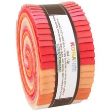 Blushing Bouquet Jelly Roll by Kona Cotton Solids for Robert Kaufman