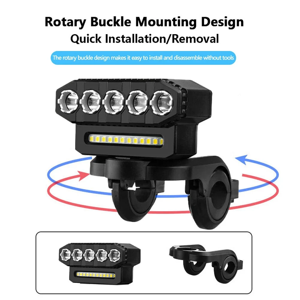 Bicycle Front Light Rechargeable MTB Bike Light Waterproof Outdoor Night Riding - Picture 4 of 20