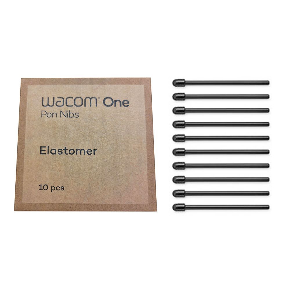 Wacom ACK24918Z One Pen Elastomer Nibs (Black, 10 pcs) for Wacom