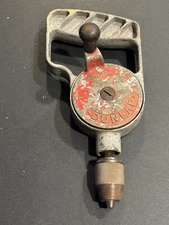 Vintage Dunlap Hand Crank Drill Pistol Grip Reversible Egg Beater Style Tool