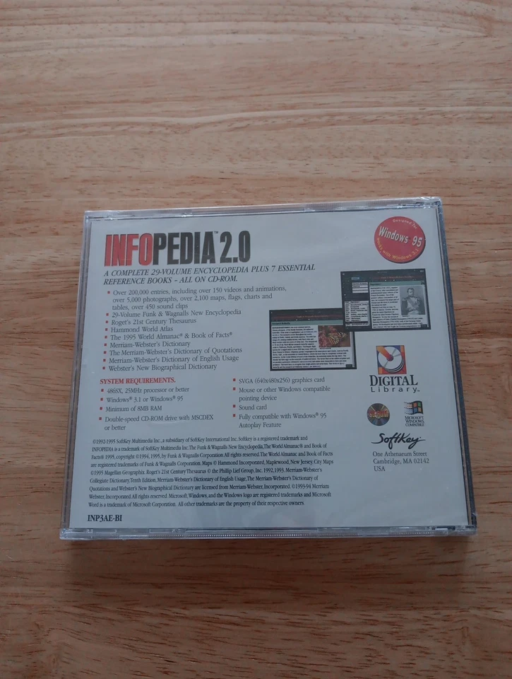 Infopedia 2.0 Windows 3.1 / Windows 95 Encyclopedia on PC CDROM Vintage Software - Image 2 of 2