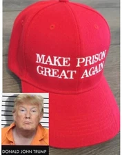 Donald Trump INDICTED Prison Parody Hat MAKE PRISON GREAT AGAIN Cap Embroidered