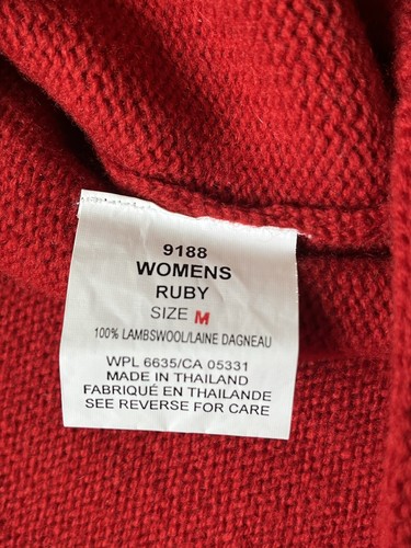 Vtg Y2K Woolrich Sweater Lambswool Red Fair Isle Nordic Ski Snowflake Women’s M - Picture 5 of 11