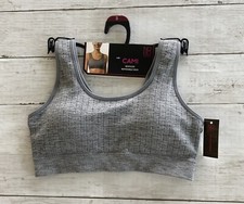 No Boundaries Seamless Double Scoop Cami Bra Gray Small NWT