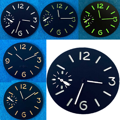 34.5mm Watch Dial Grün Leuchtend Zifferblatt &Zeigern für ETA6497 ST3600 Uhrwerk