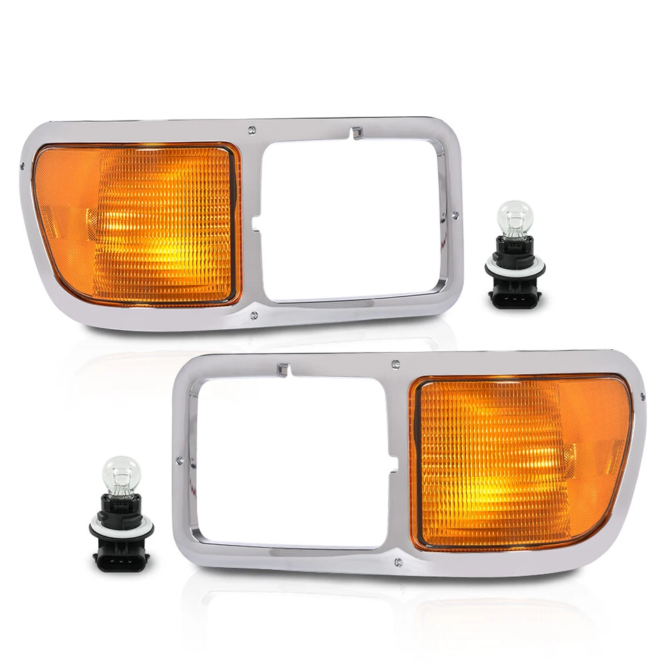 Par de luces de esquina bisel faros aptos para Ford F650 F750 F-650-F750 2000-2015 Foto 2 de 4