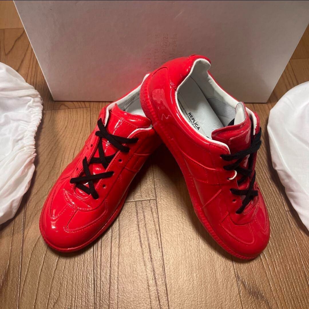 New Maison Margiela S58WS0109 German Trainer Sneakers Shoes 36 Red