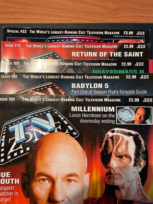 Job Lot of  5 x TV Zone Magazines, Voyager, Xena, TNG, Babylon 5